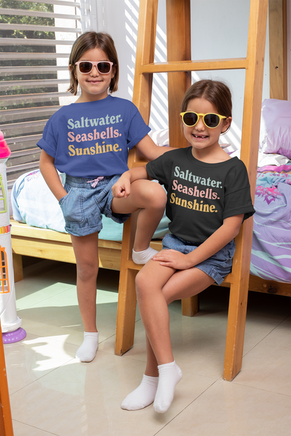 Saltwater. Seashells. Sunshine. Youth T-Shirt