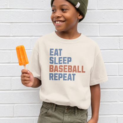 Eat Sleep Baseball Repeat Youth T-Shirt