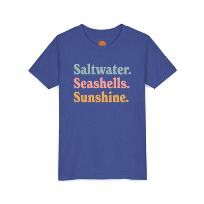 Saltwater. Seashells. Sunshine. Youth T-Shirt