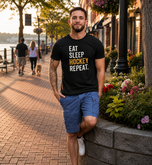 Eat Sleep Hockey Repeat T-Shirt